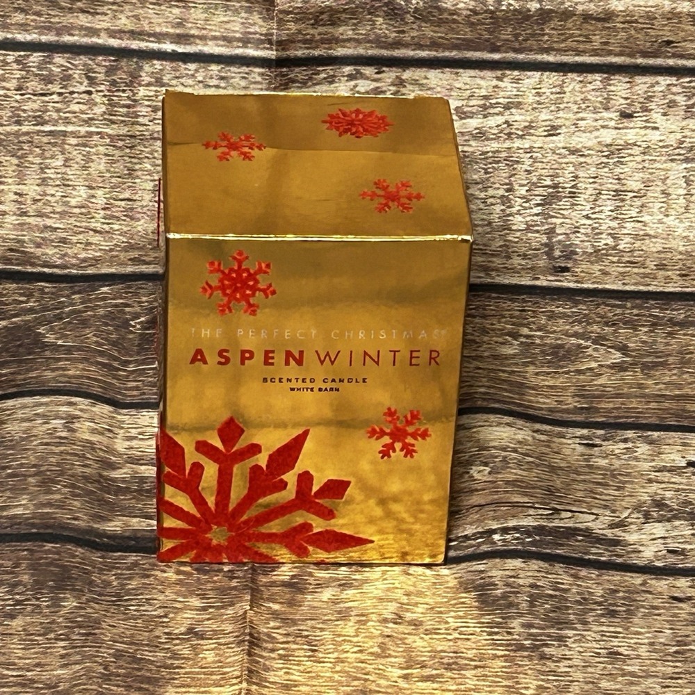 White Barn Bath and Body Works Aspen Winter ‎ Single Wick Candle 9.5 oz NIB